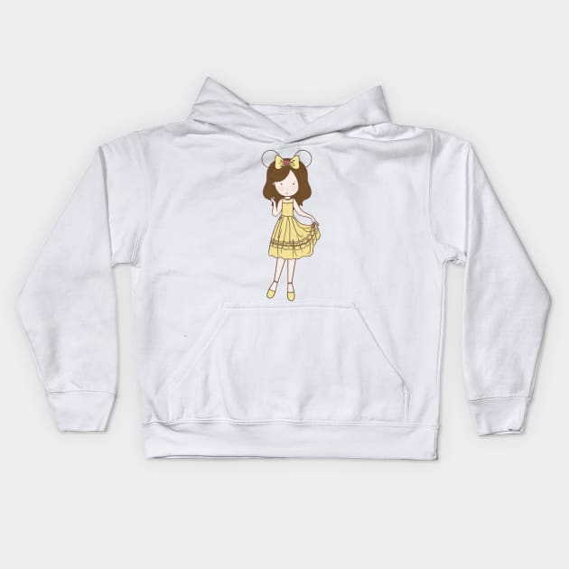 Rose Fan Girl Kids Hoodie by littlemoondance